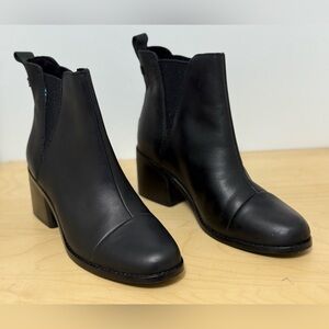Toms Sleek Black Ankle Booties